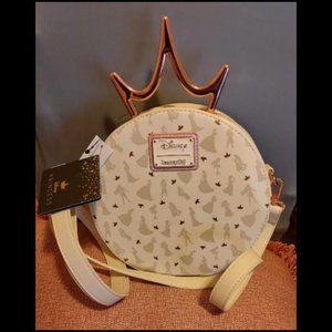 DISNEY LOUNGEFLY Ultimate Princess Celebration Crossbody Purse and Wallet.